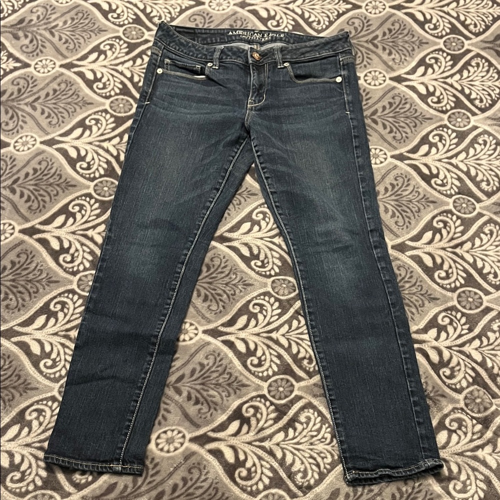American Eagle Outfitters Women's Dark Blue Skinny Jeans